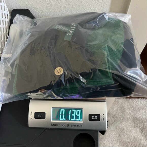 Lauren Ralph‎ Lauren Women Sweater Medium Green Blue Stripe Rib Preppy Rugby - Picture 6 of 6